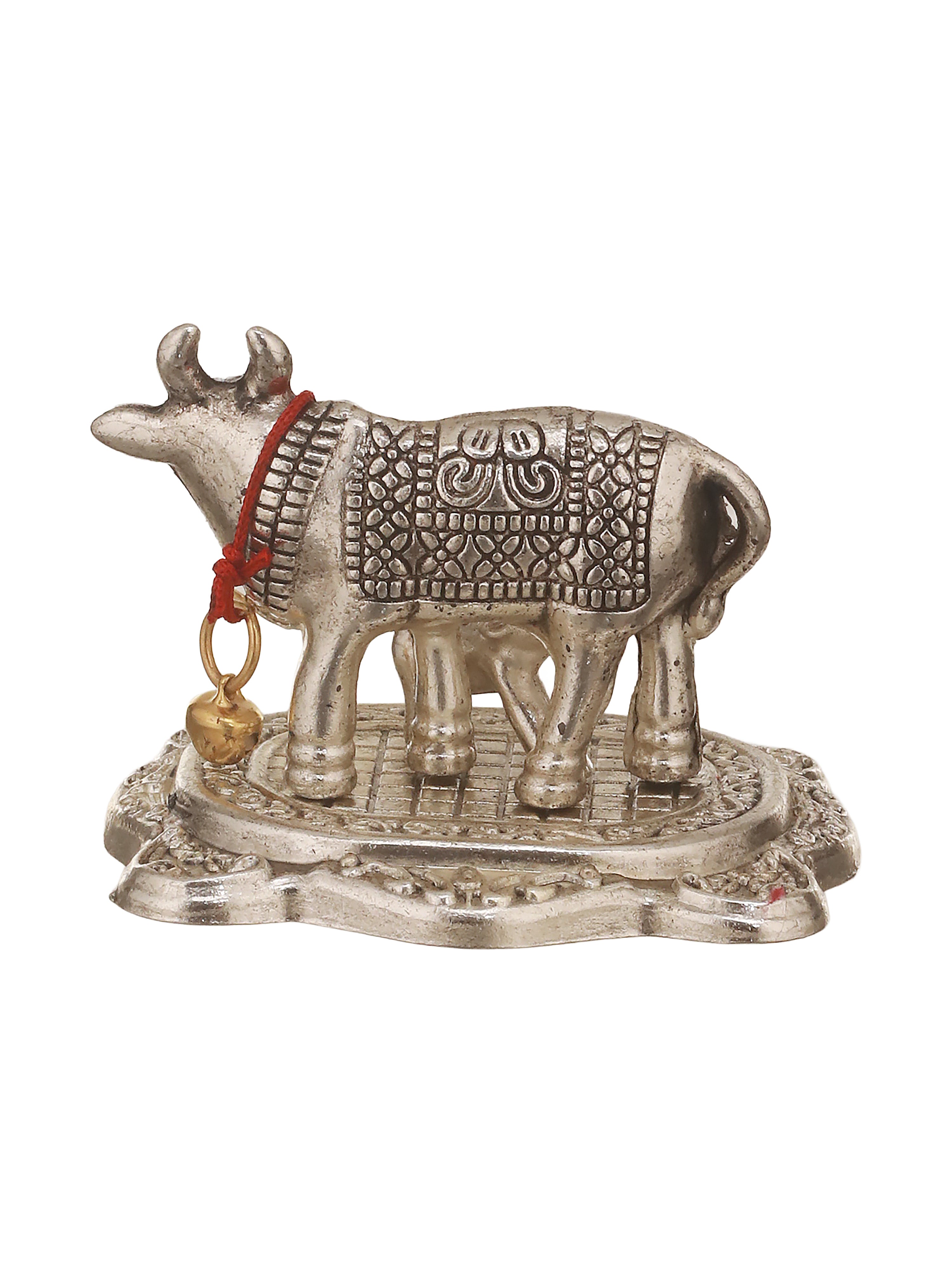 German Silver Kamdhenu Cow & Calf
