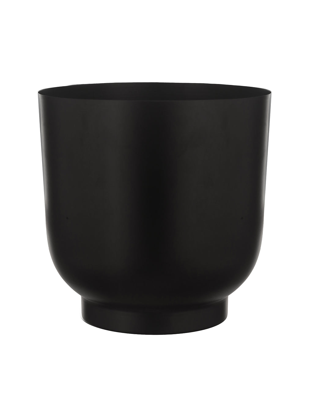 Matte Black Metal Planter Duo