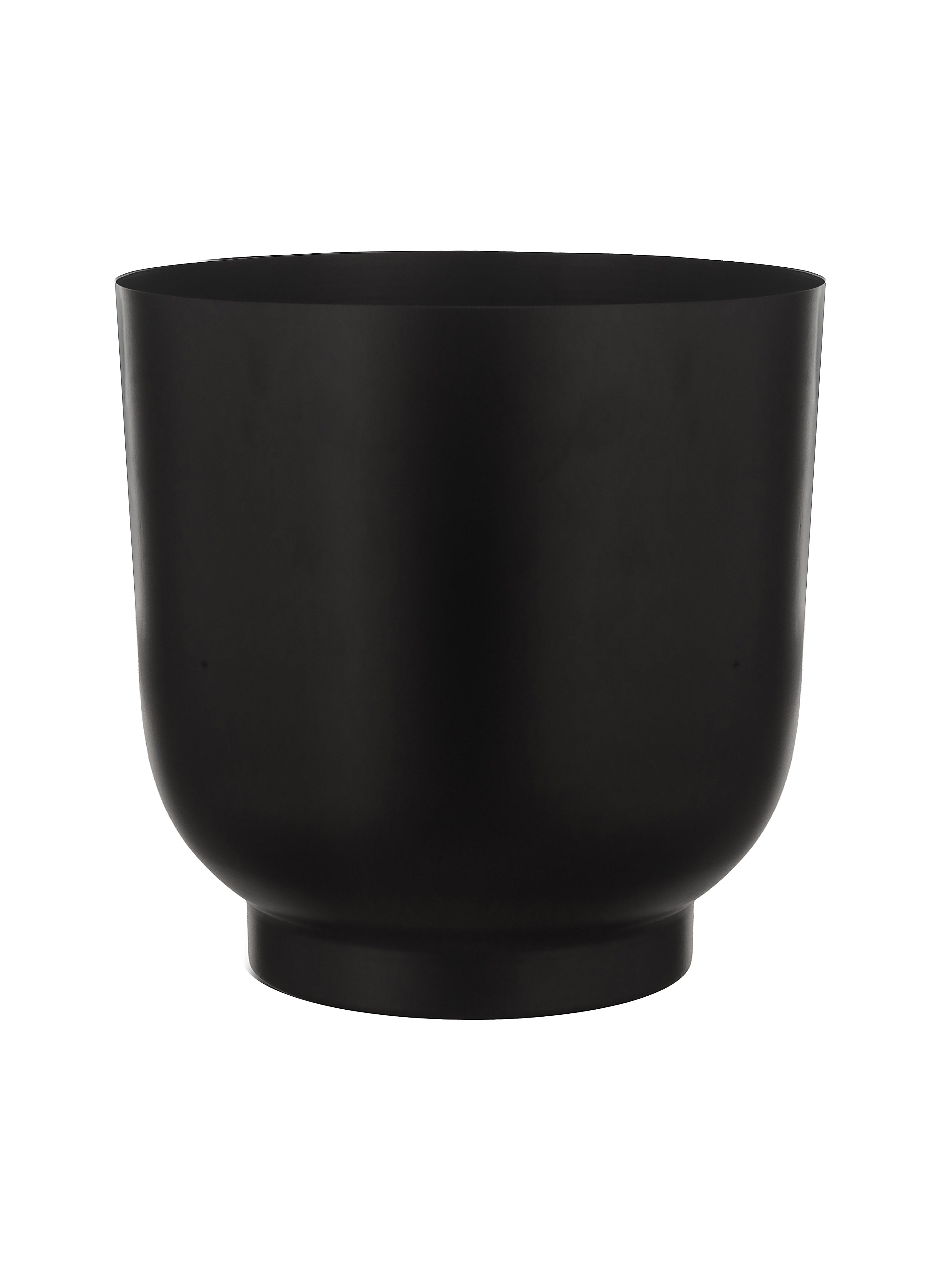 Matte Black Metal Planter Duo