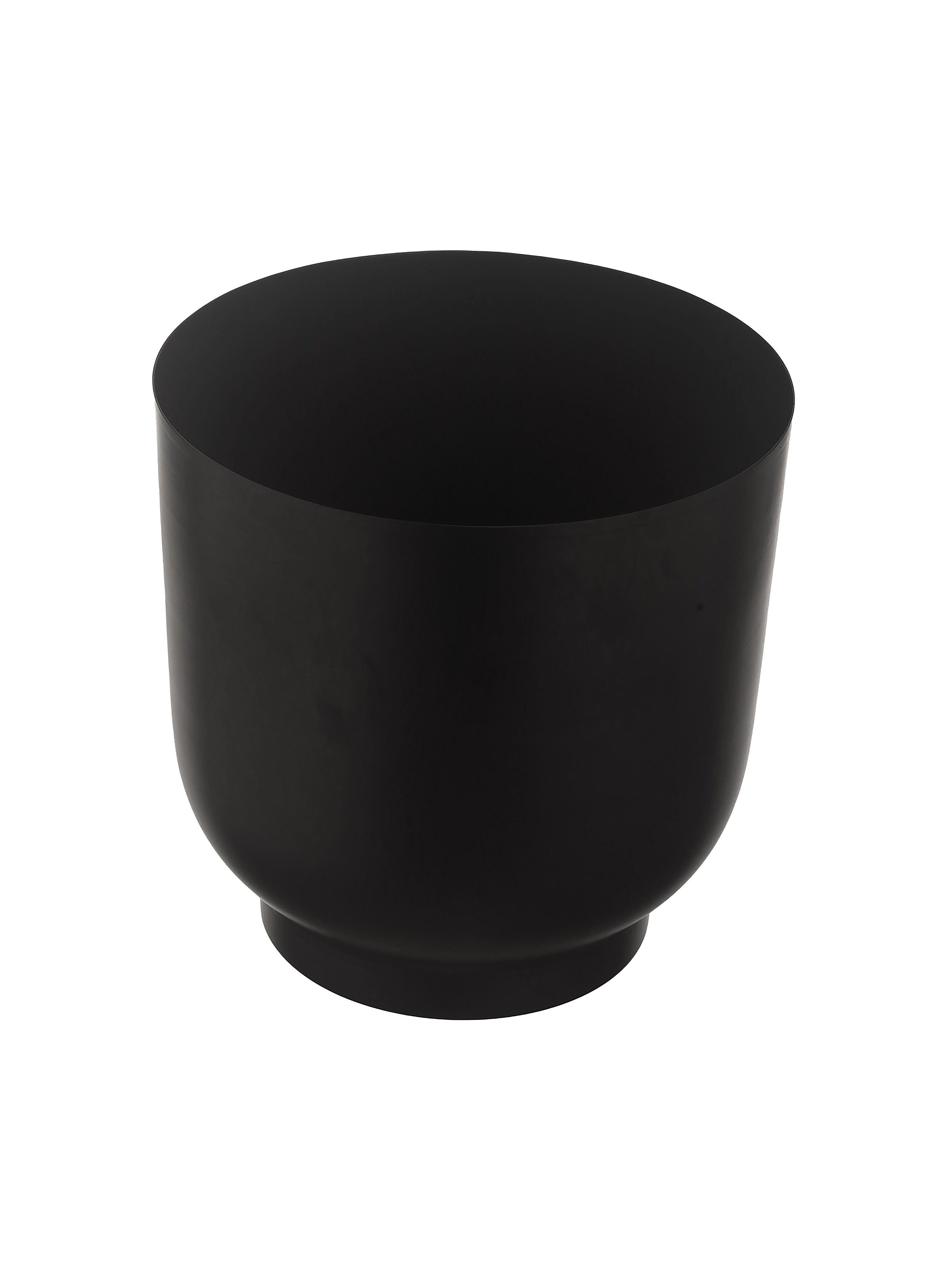 Matte Black Metal Planter Duo