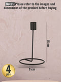 Crafted Gleam Tea Light candle holder-Set of 4, Black