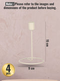 Crafted Gleam Tea Light candle holder-Set of 4, White