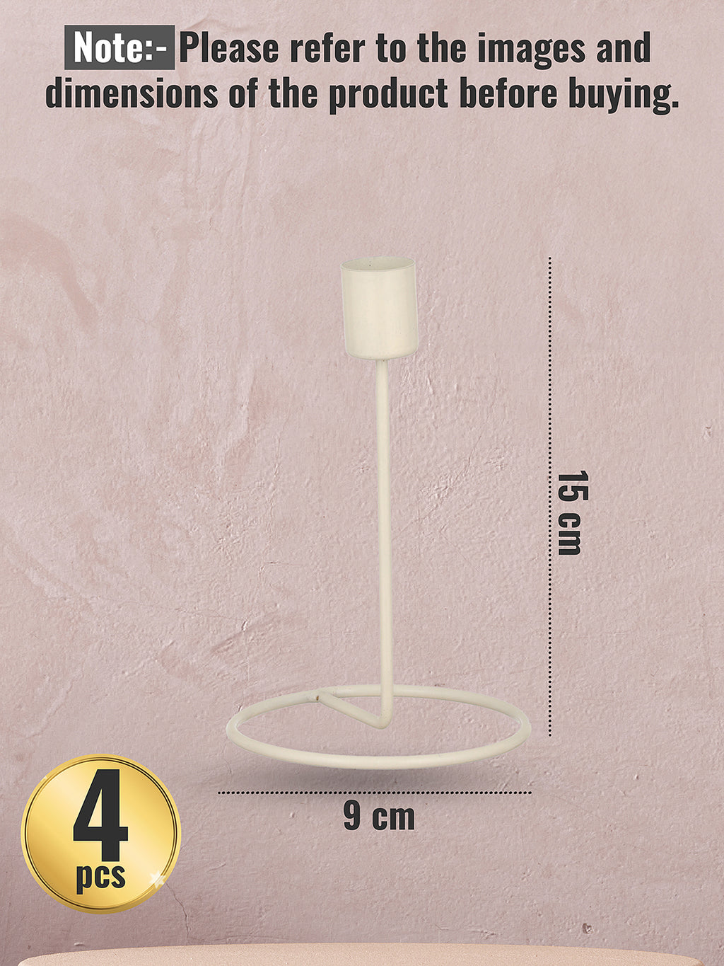Crafted Gleam Tea Light Candle Holder - Set of 4