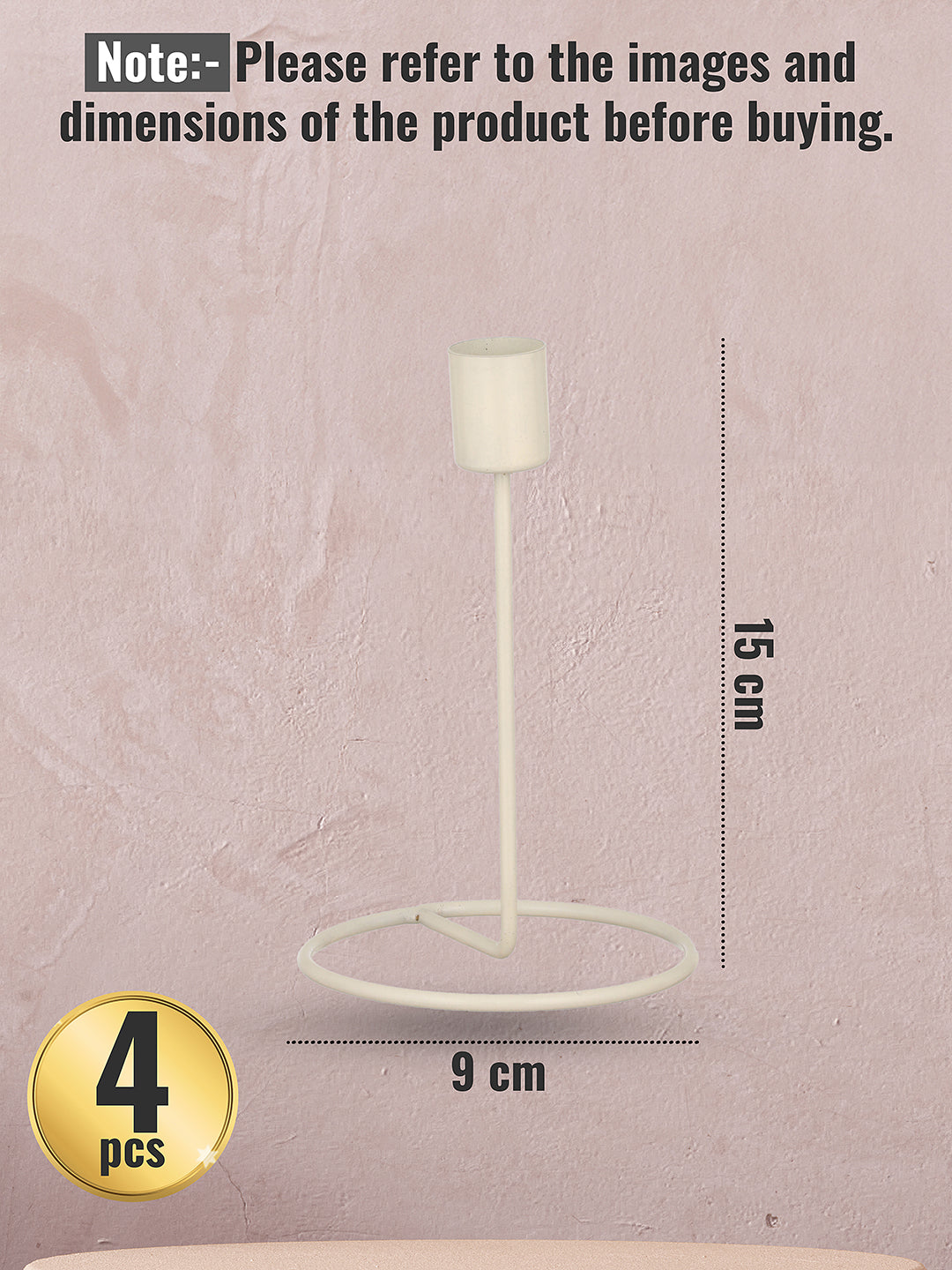 Crafted Gleam Tea Light Candle Holder - Set of 4