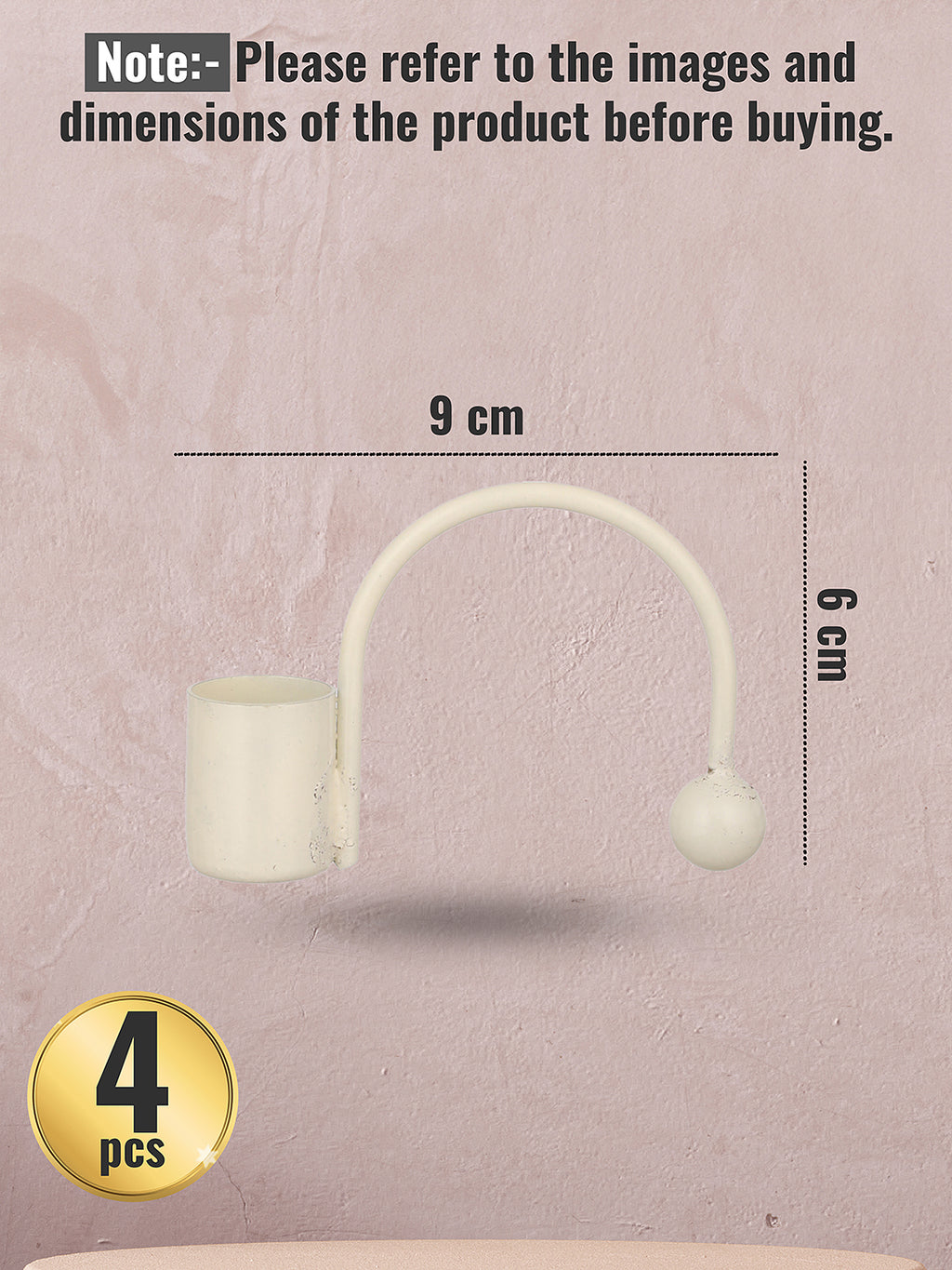 Aura Lights Tea Light Candle Holder - Set of 4