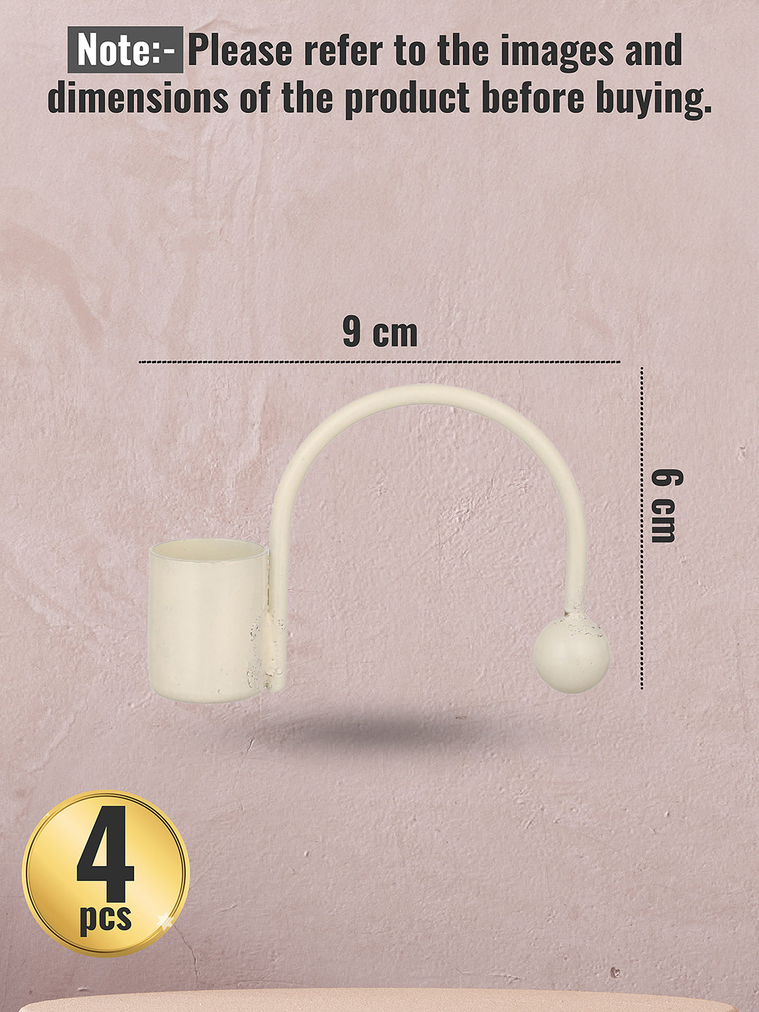 Aura Lights Tea Light Candle Holder - Set of 4