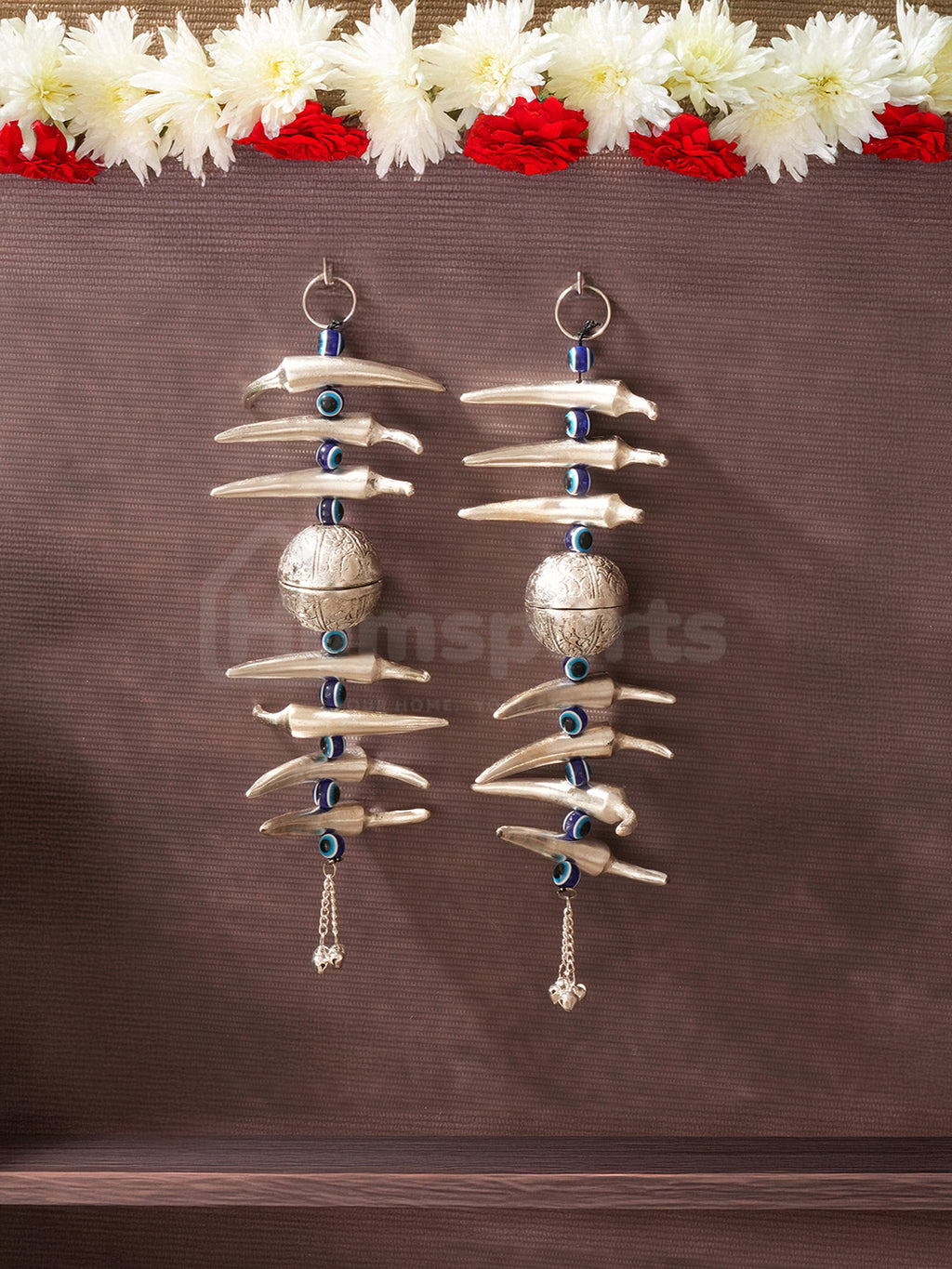 Handcrafted German Silver Traditional Evil Eye (set of 2)