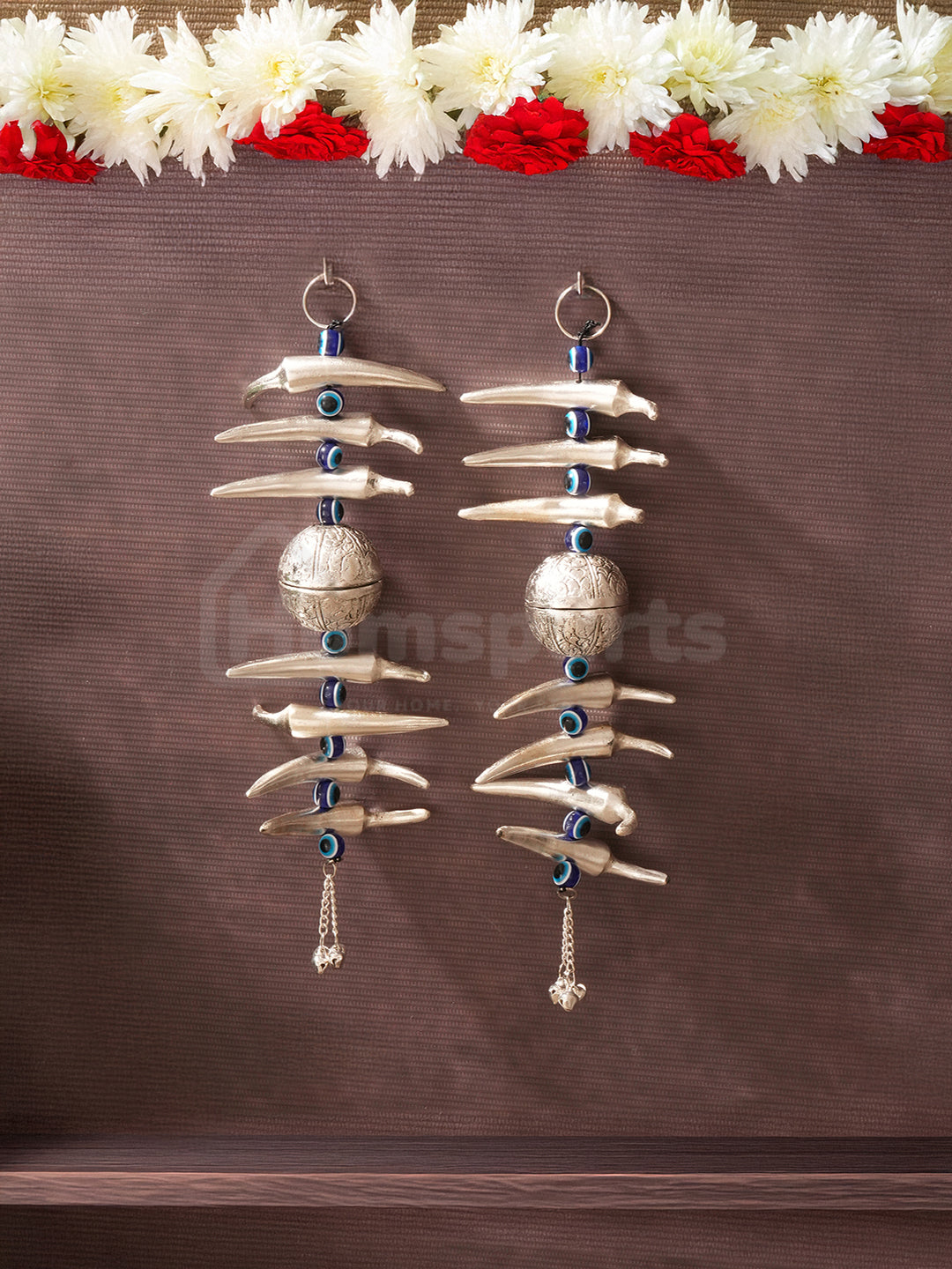 Handcrafted German Silver Traditional Evil Eye (set of 2)