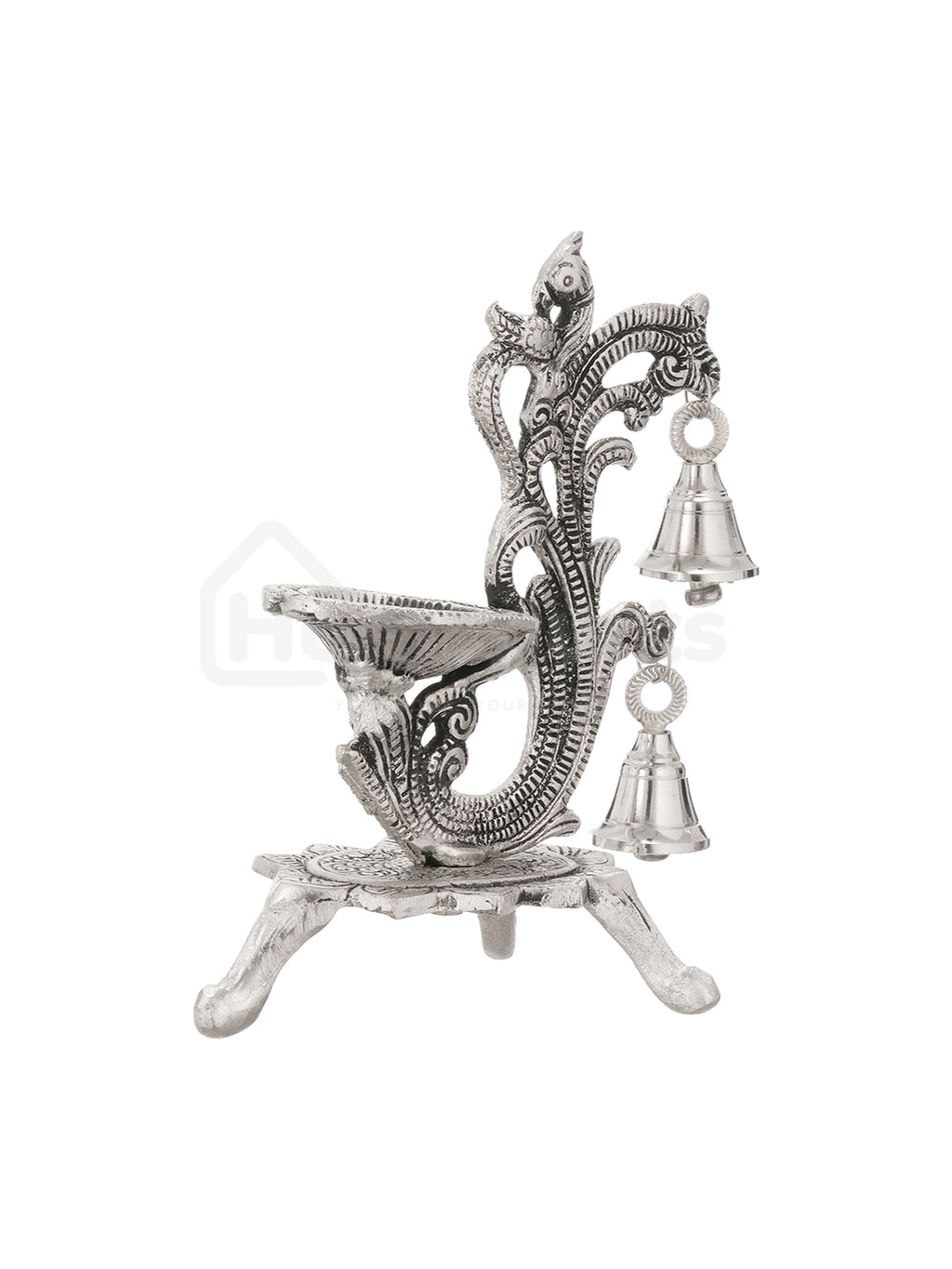 Saanjh Glow German Silver Bell Diya