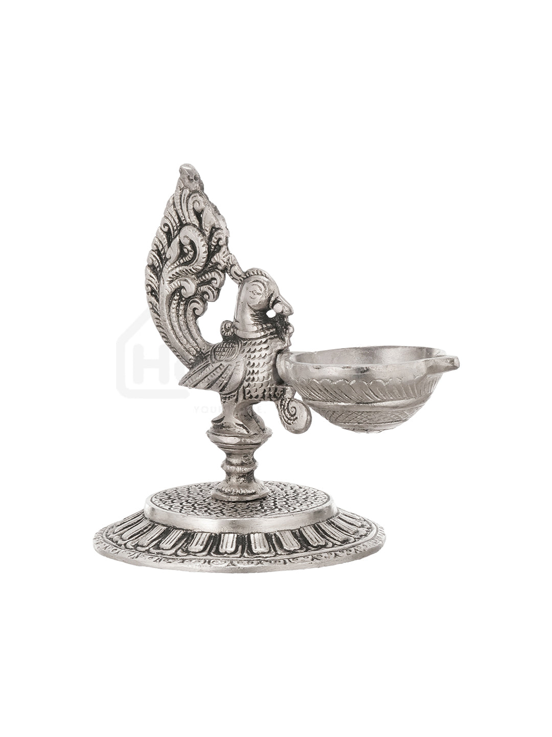 Antique German Silver Peacock Glow