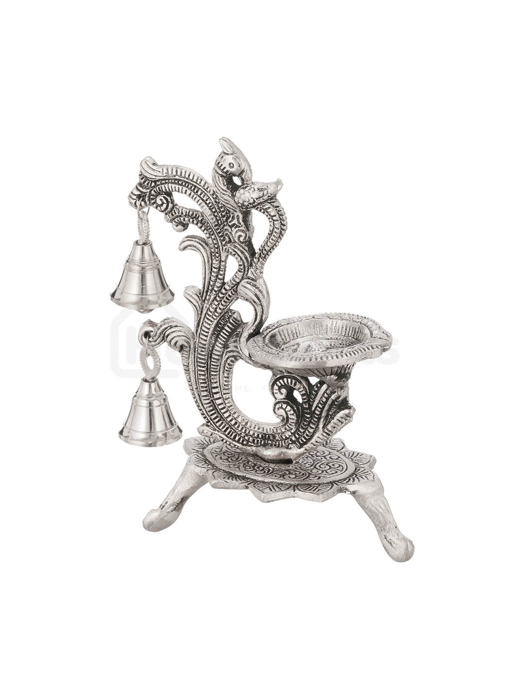 Saanjh Glow German Silver Bell Diya