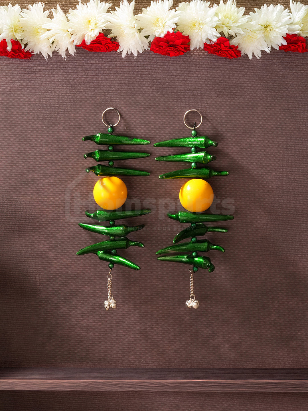 Vintage Lemon Chili Door Hanging for Evil Eye