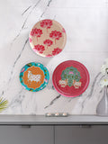Ethereal Cow & Lotus Décor Plate