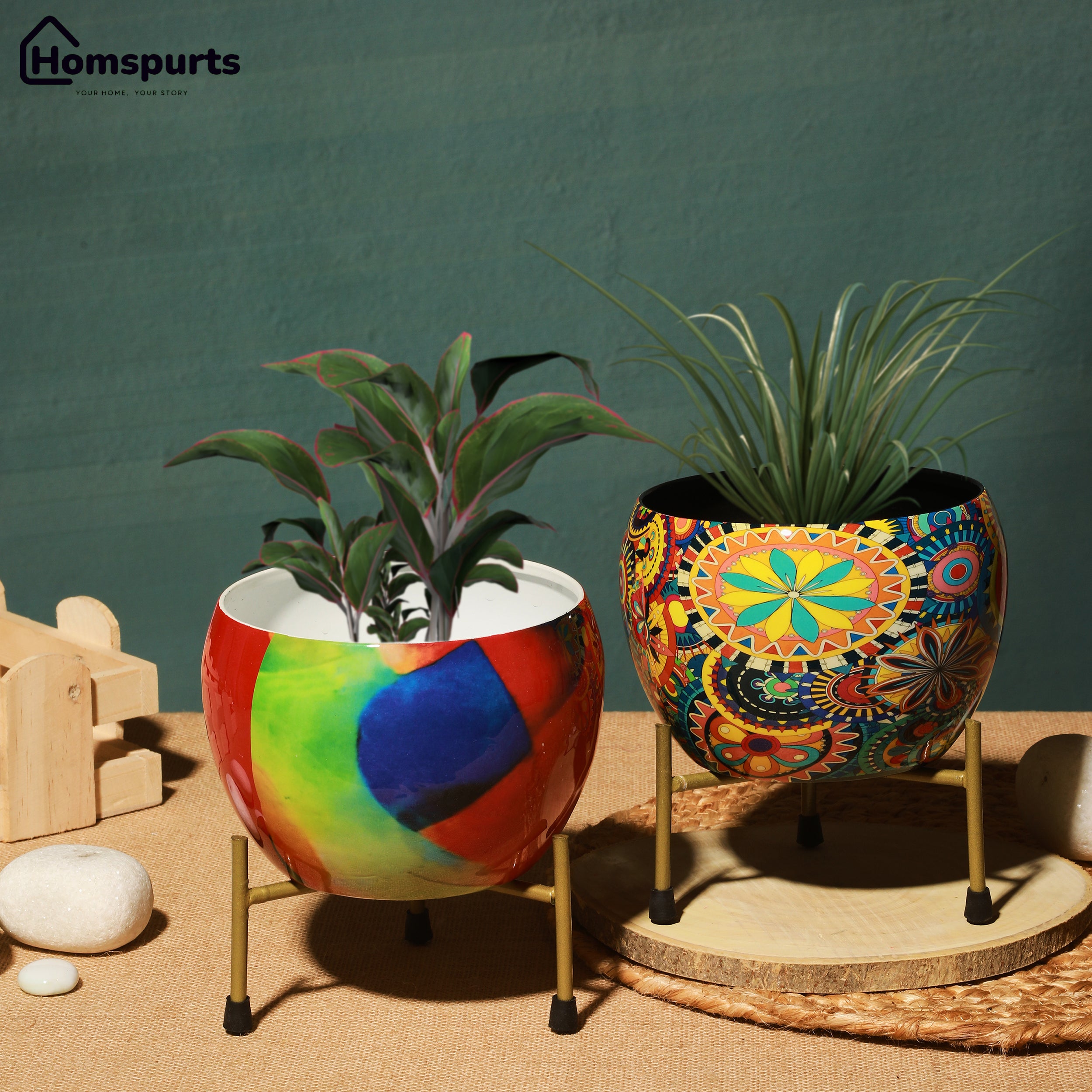 Royale Ethnic Handcrafted Planter With Stand