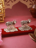 German Silver Kamdhenu Cow & Calf