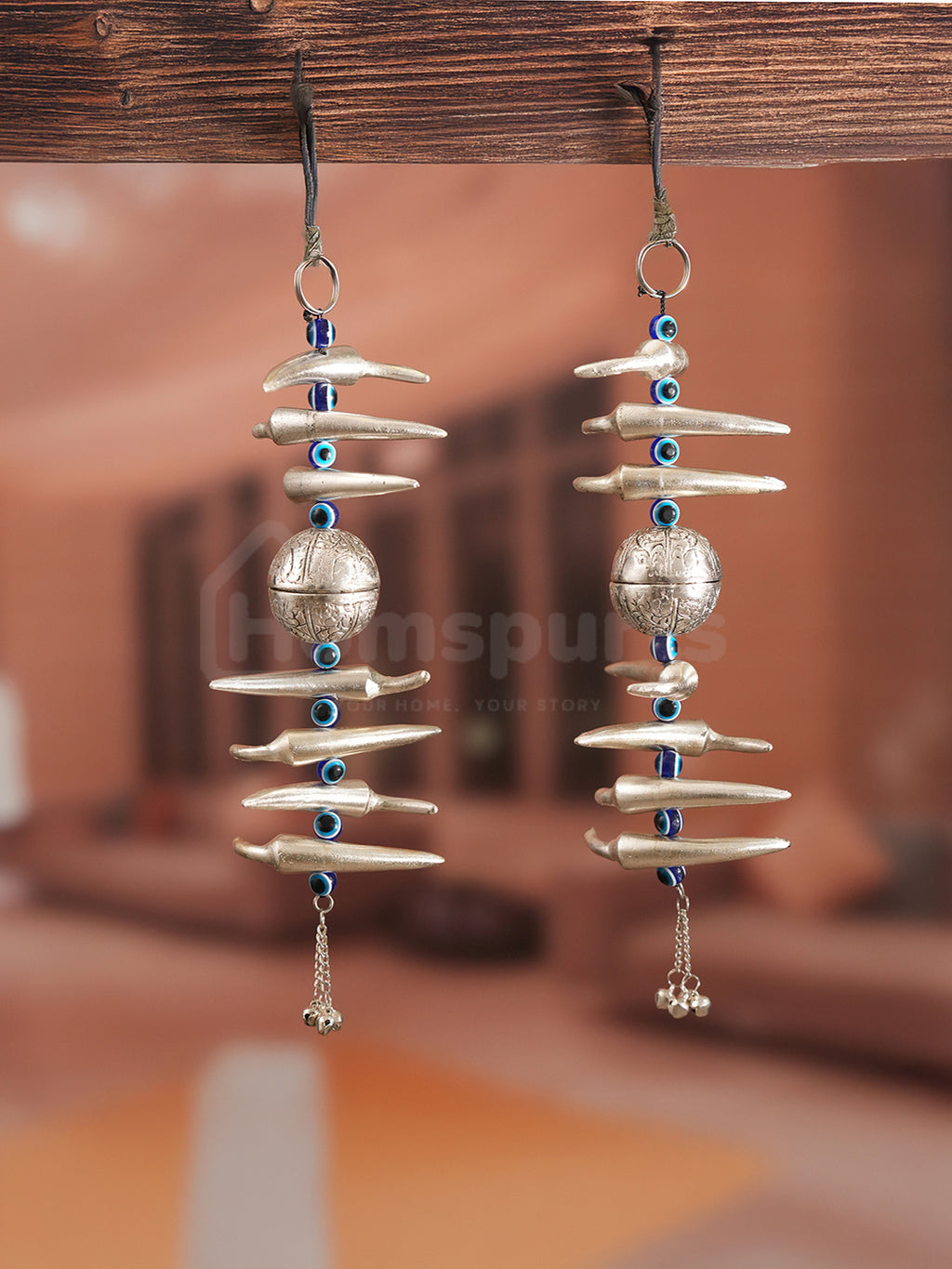 Handcrafted German Silver Traditional Evil Eye (set of 2)