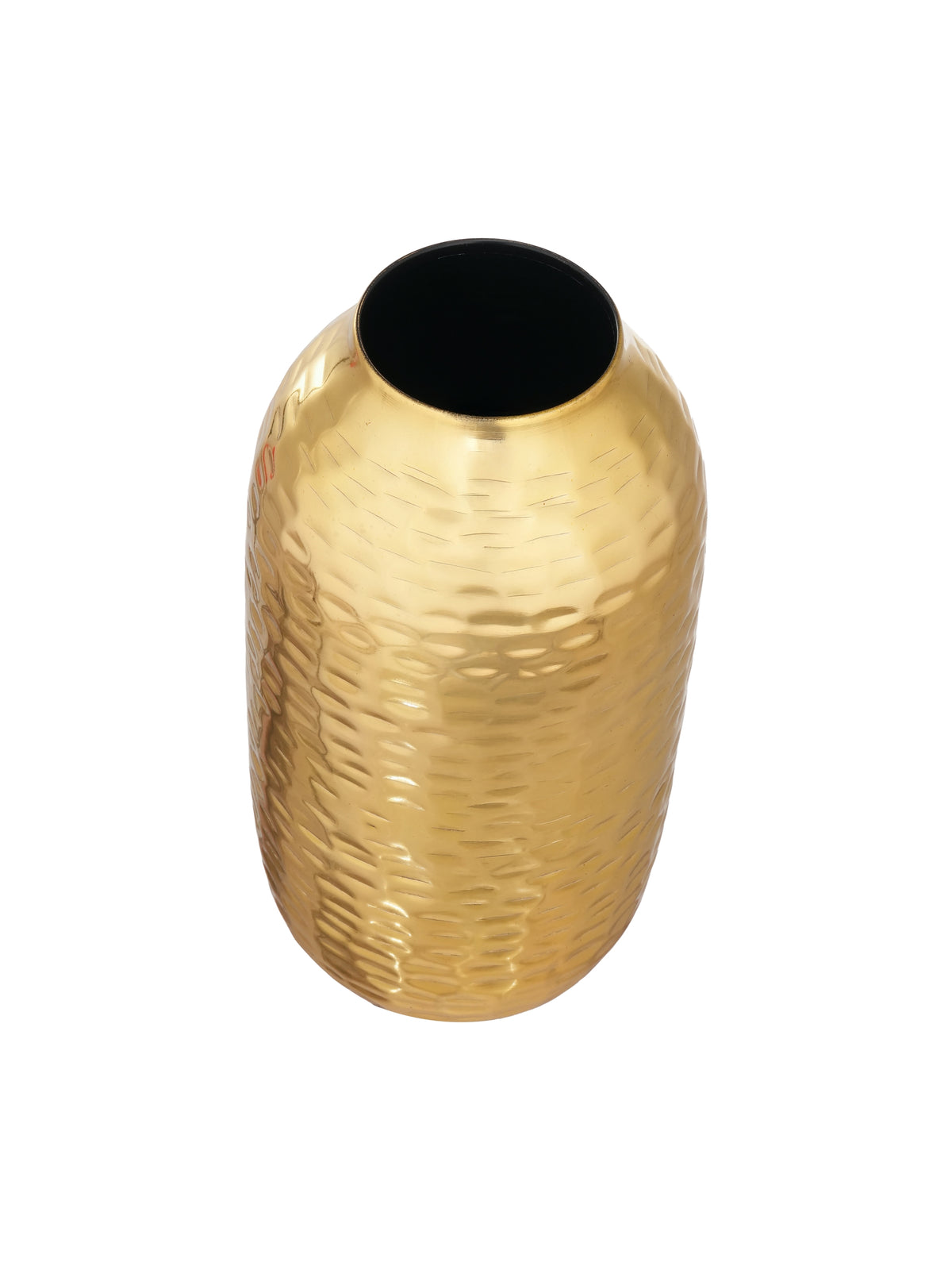 Handcrafted Hammered Gold Metal Flower Vase