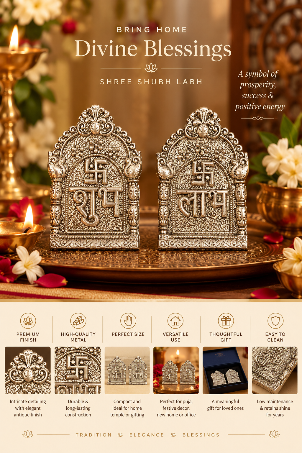 Shubh Labh Heritage Wall Décor Pair - Image 2