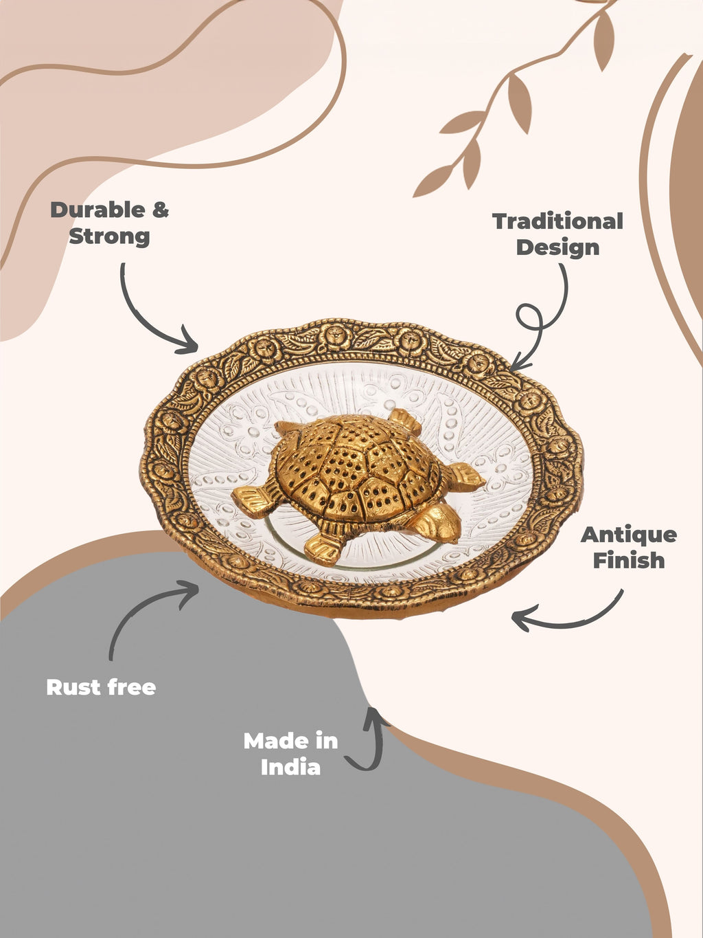 Shree Samriddhi Golden Tree & Tortoise Set - Image 10