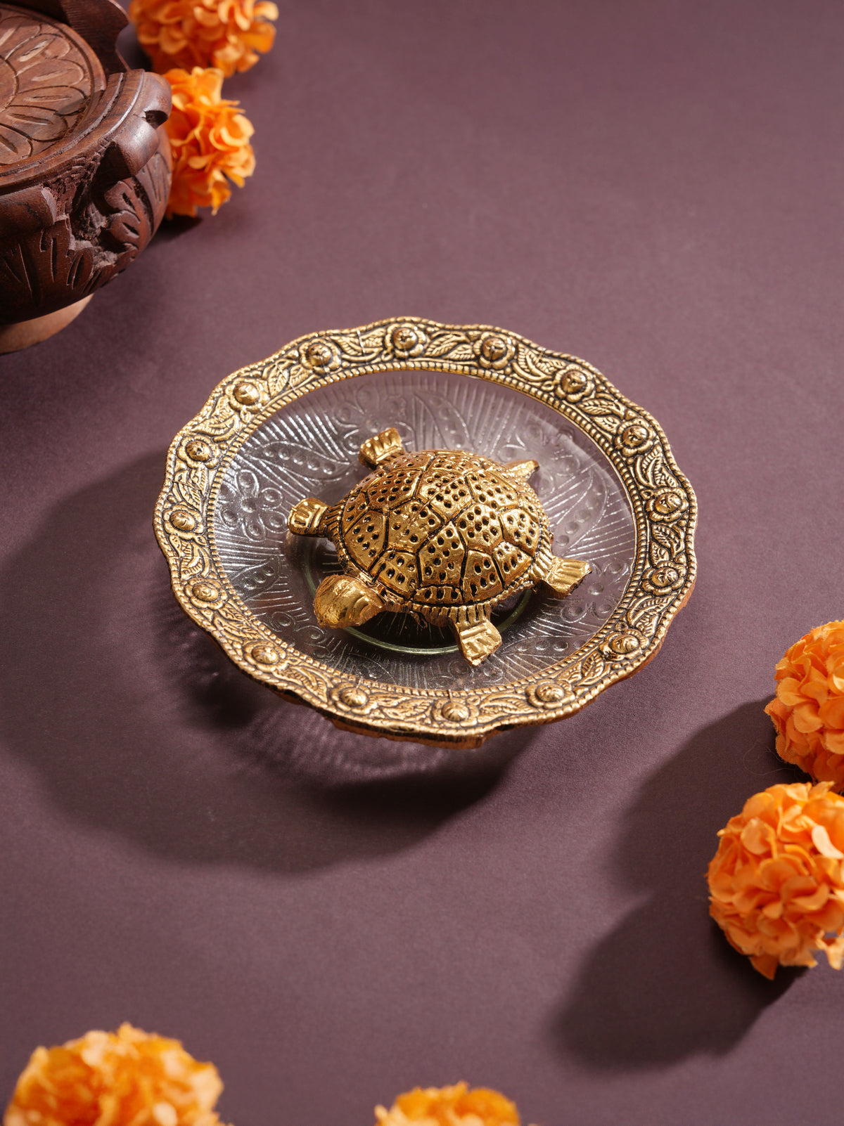 Shree Samriddhi Golden Tree & Tortoise Set - Image 7