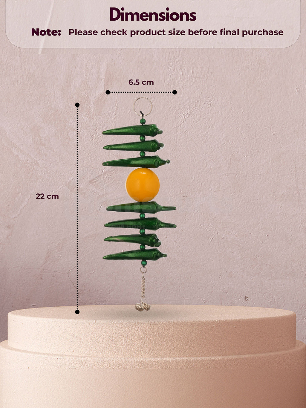 Vintage Lemon Chili Door Hanging for Evil Eye