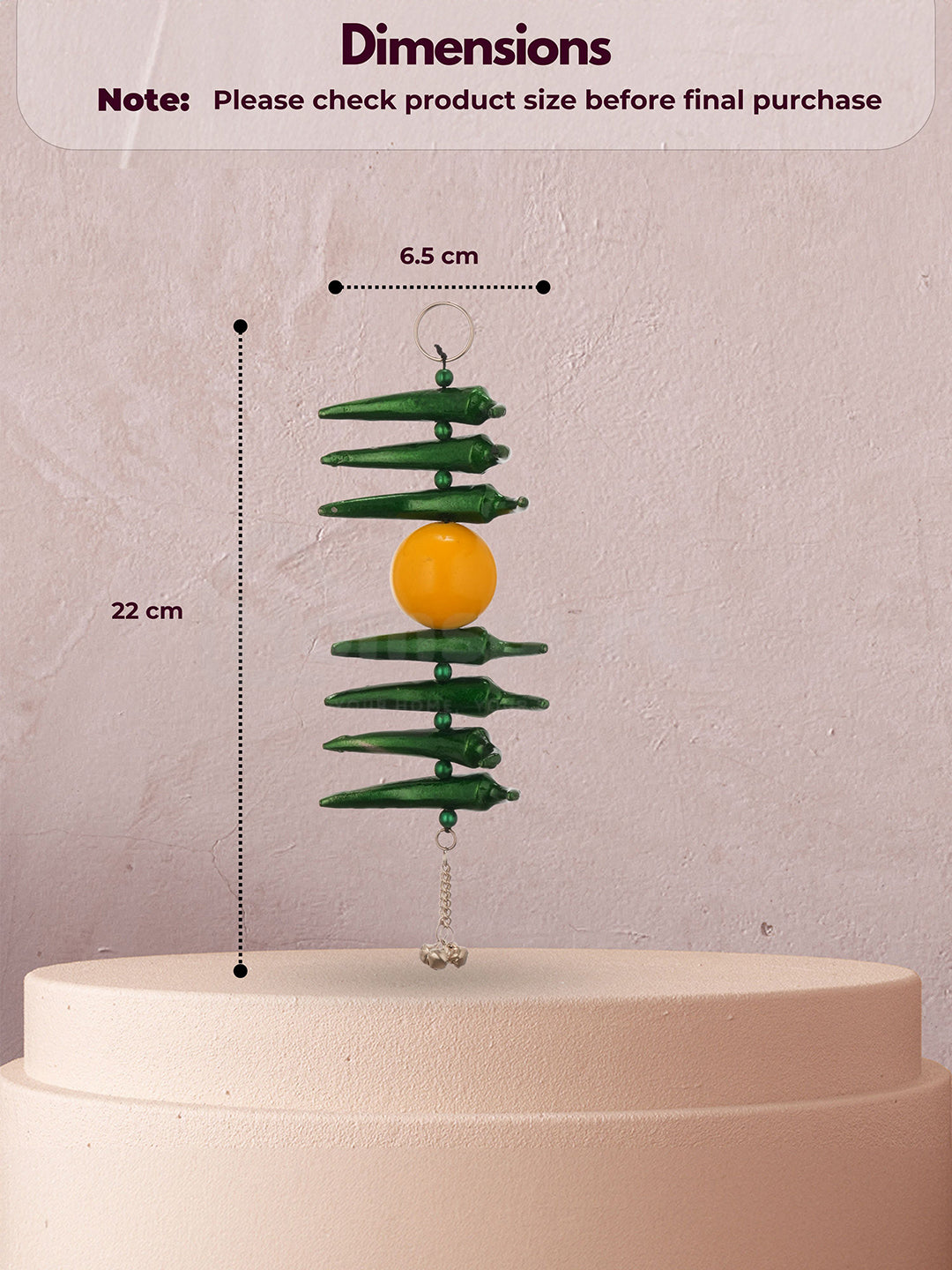 Vintage Lemon Chili Door Hanging for Evil Eye
