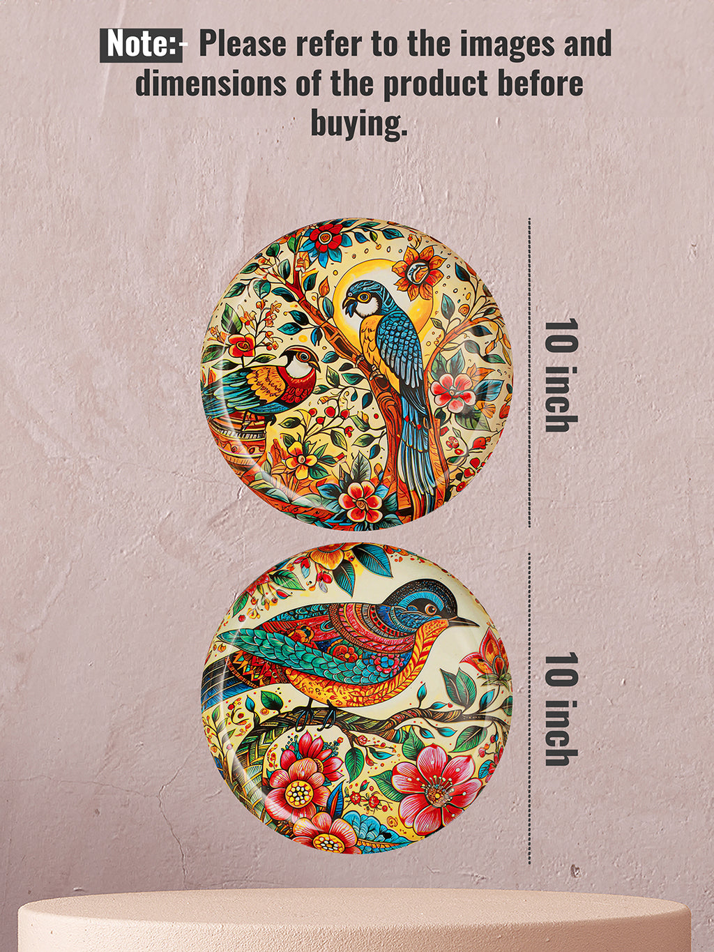 Feathered Friends Wall  Plate-10 inches