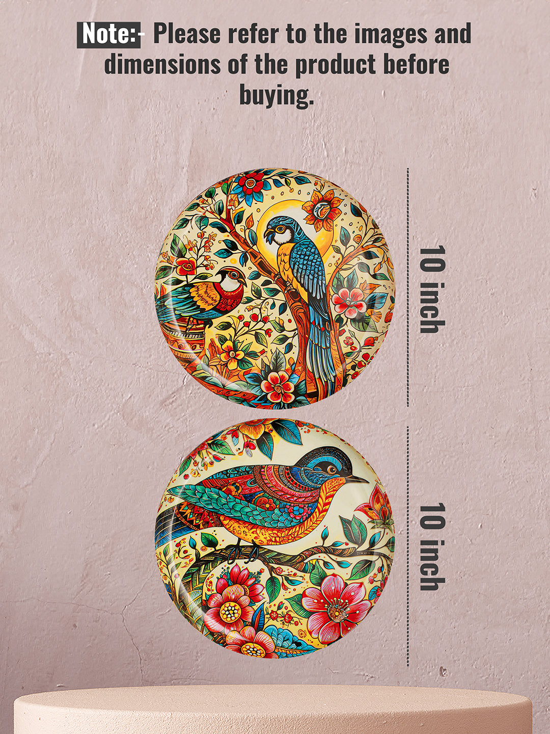 Feathered Friends Wall  Plate-10 inches