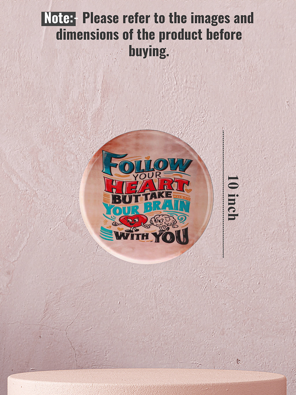 Follow Your Heart Wall Décor -10 inches