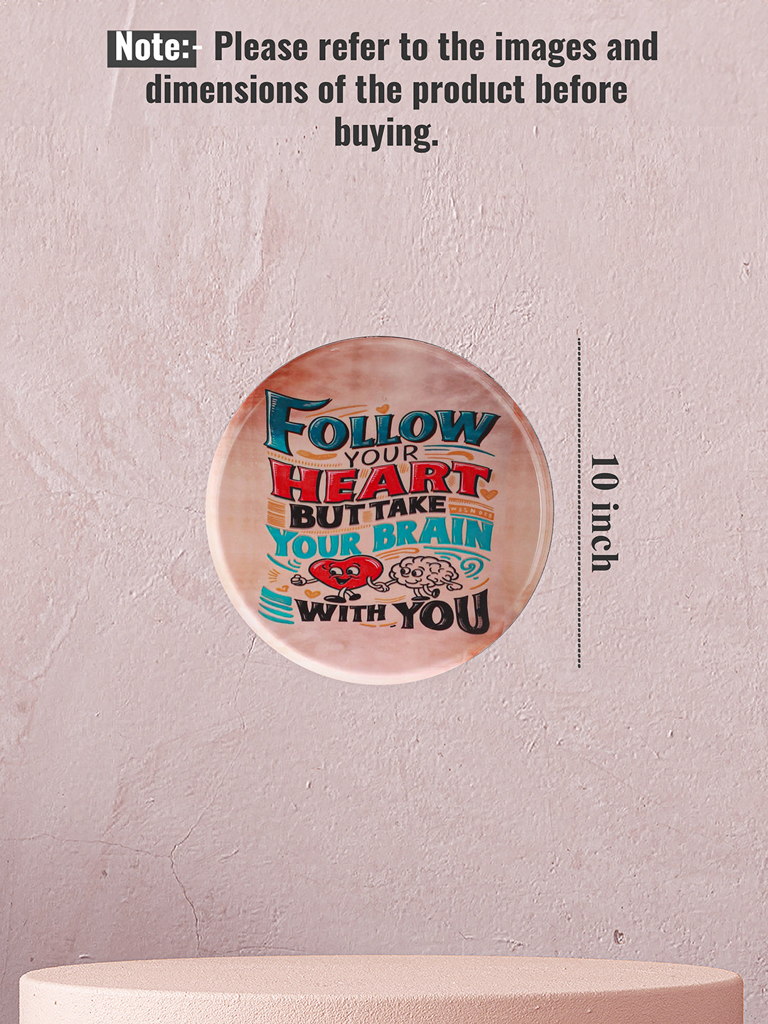 Follow Your Heart Wall Décor -10 inches