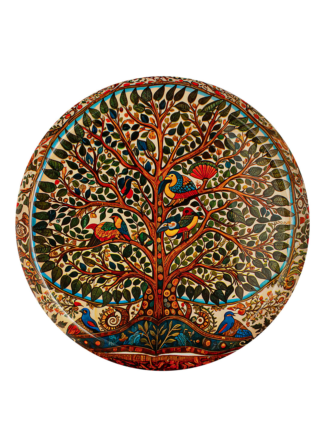 Madhubani Inspired Tree Wall Plate - (10 inches)