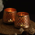 Antique Metal Lantern and Hanging Tealight Holder