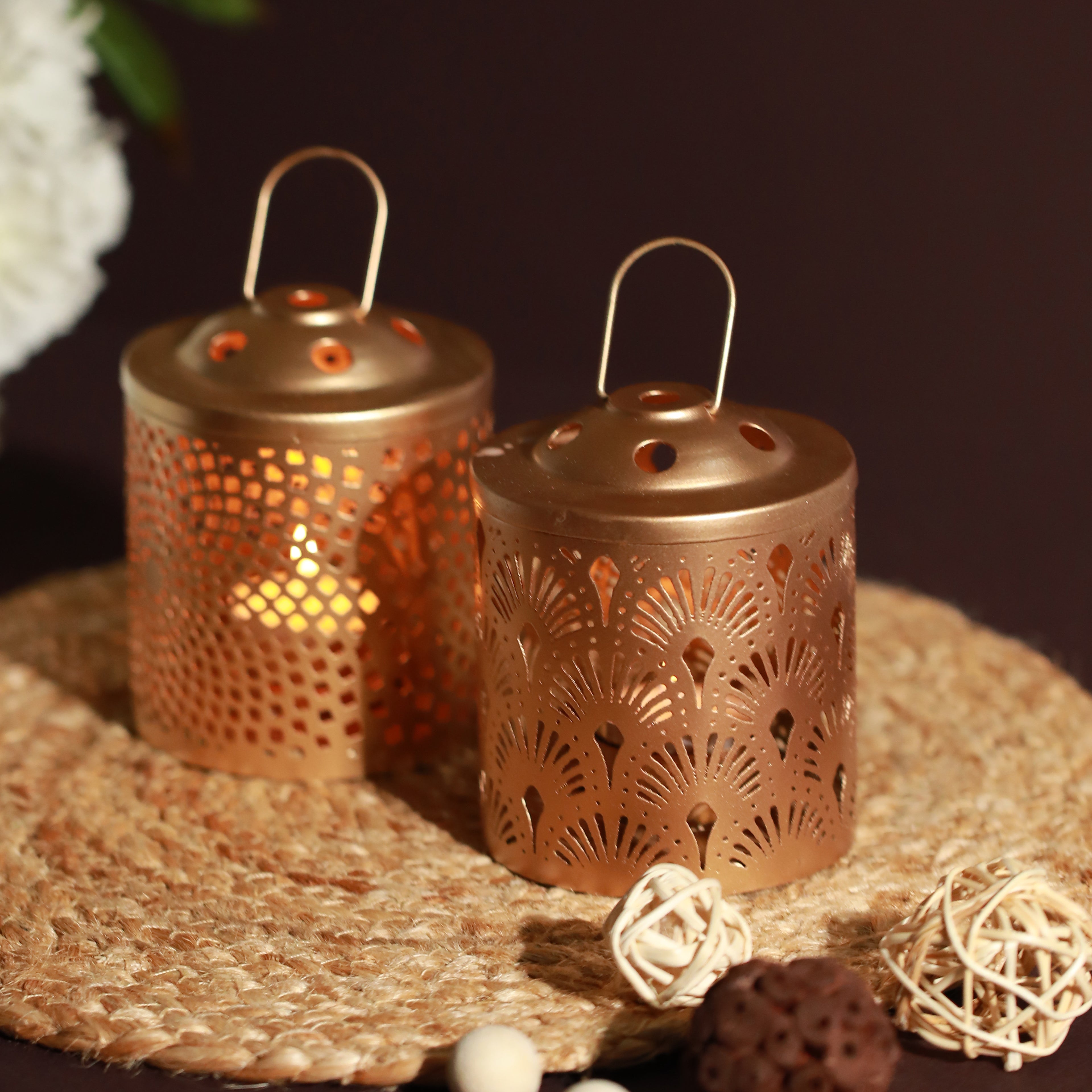 Harmony Lantern Tealight Holder Set of 2