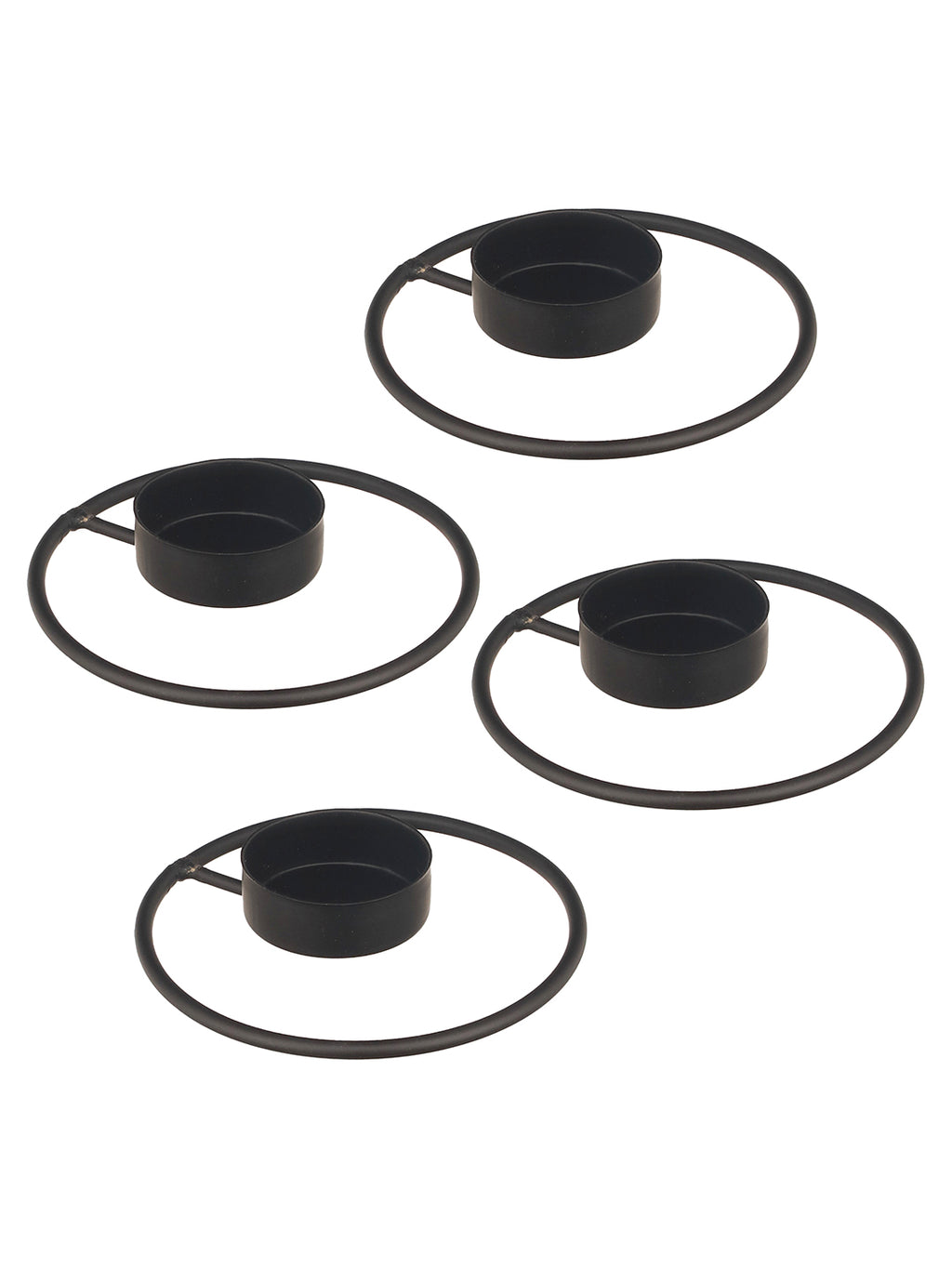 Rustic Radiance Tea Light Candle Holder - Set of 4