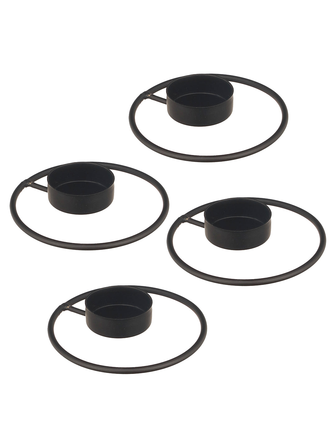 Rustic Radiance Tea Light Candle Holder - Set of 4