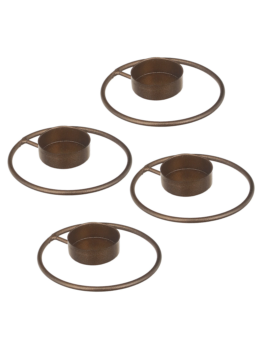 Rustic Radiance Tea Light Candle Holder - Set of 4