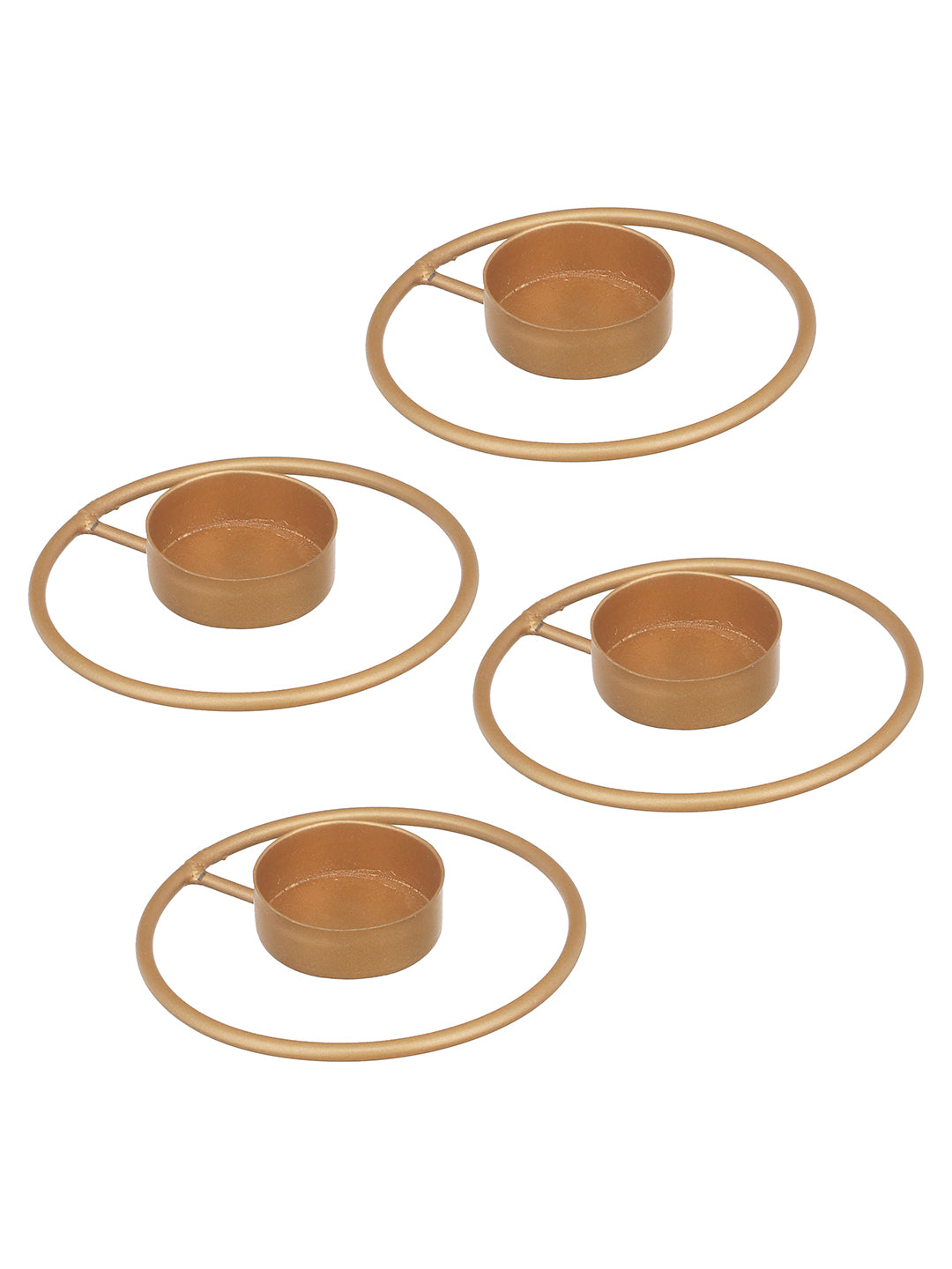 Rustic Radiance Tea Light Candle Holder - Set of 4