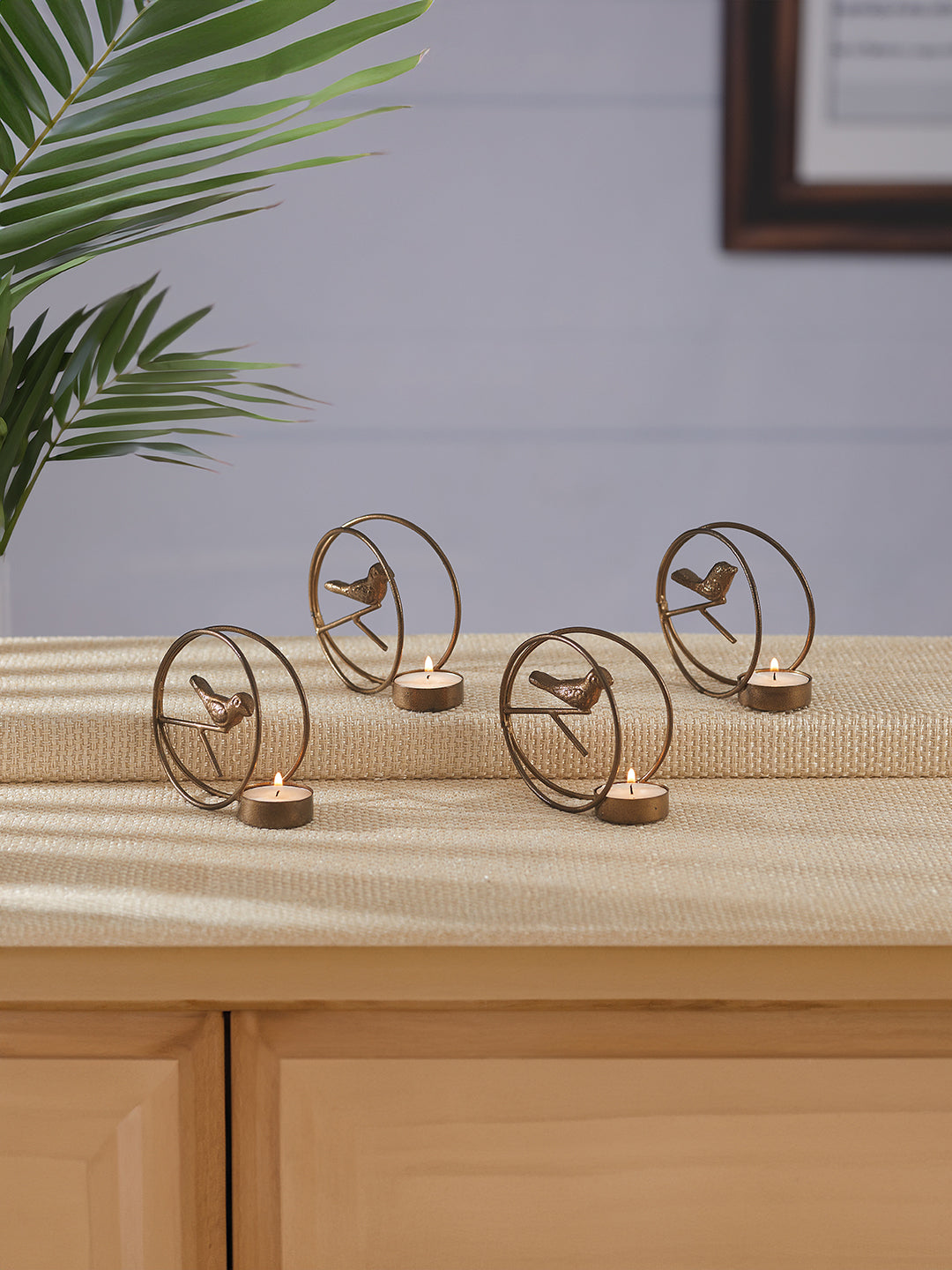Glow Nest Tea Light Candle Holder - Set of 4